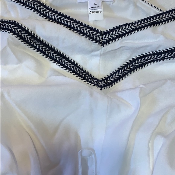 WHITE EMBROIDERY SMOCK WAIST LINED ROMPER - Picture 11 of 14